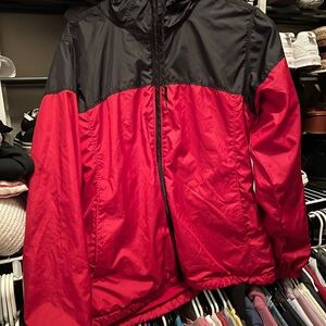 Red and Black Rain Jacket